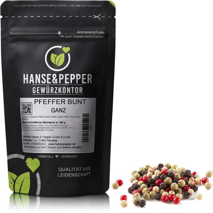 Produkttüte mit Pfeffer Bunt ganz