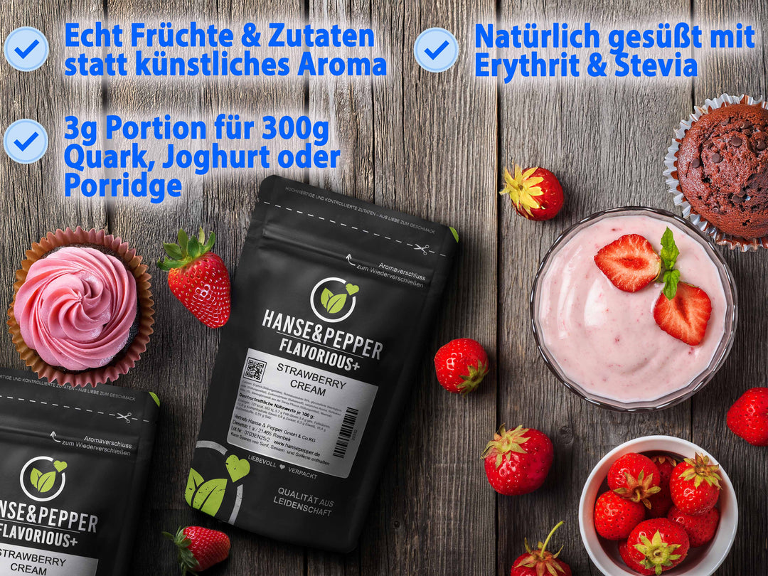 Flavorious+ Geschmackspulver - natürlich gesüßt mit Erythrit & Stevia