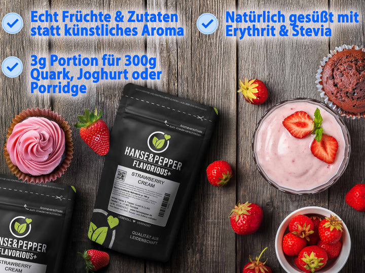 Flavorious+ Geschmackspulver - natürlich gesüßt mit Erythrit & Stevia