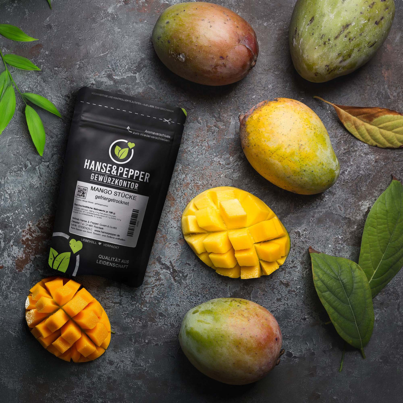 Mango Stücke gefriergetrocknet