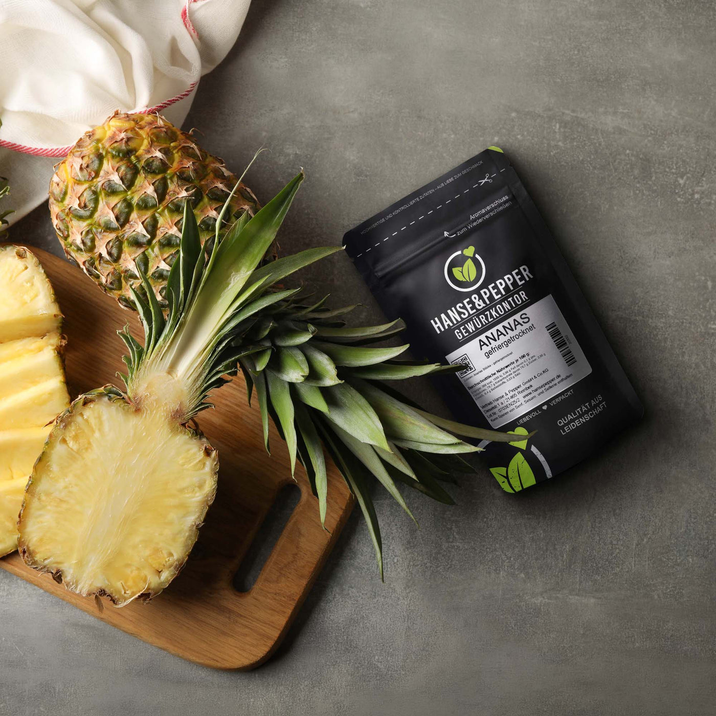 Ananas Stücke gefriergetrocknet