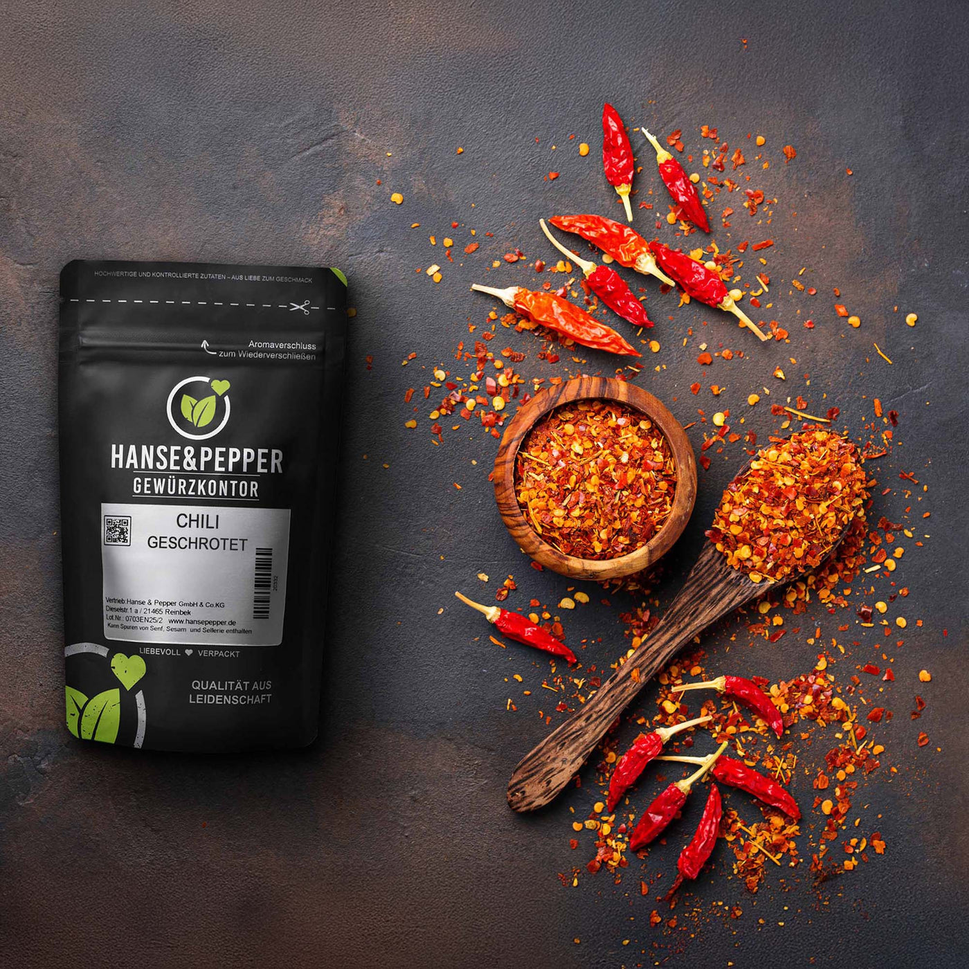 Chili geschrotet