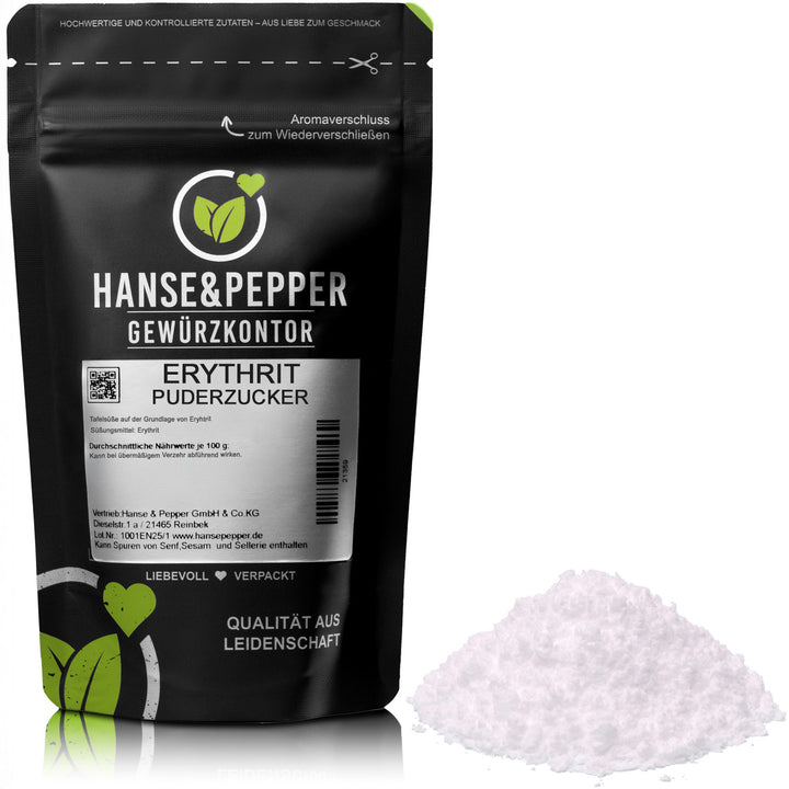 Produkttüte mit Erythrit Puderzucker