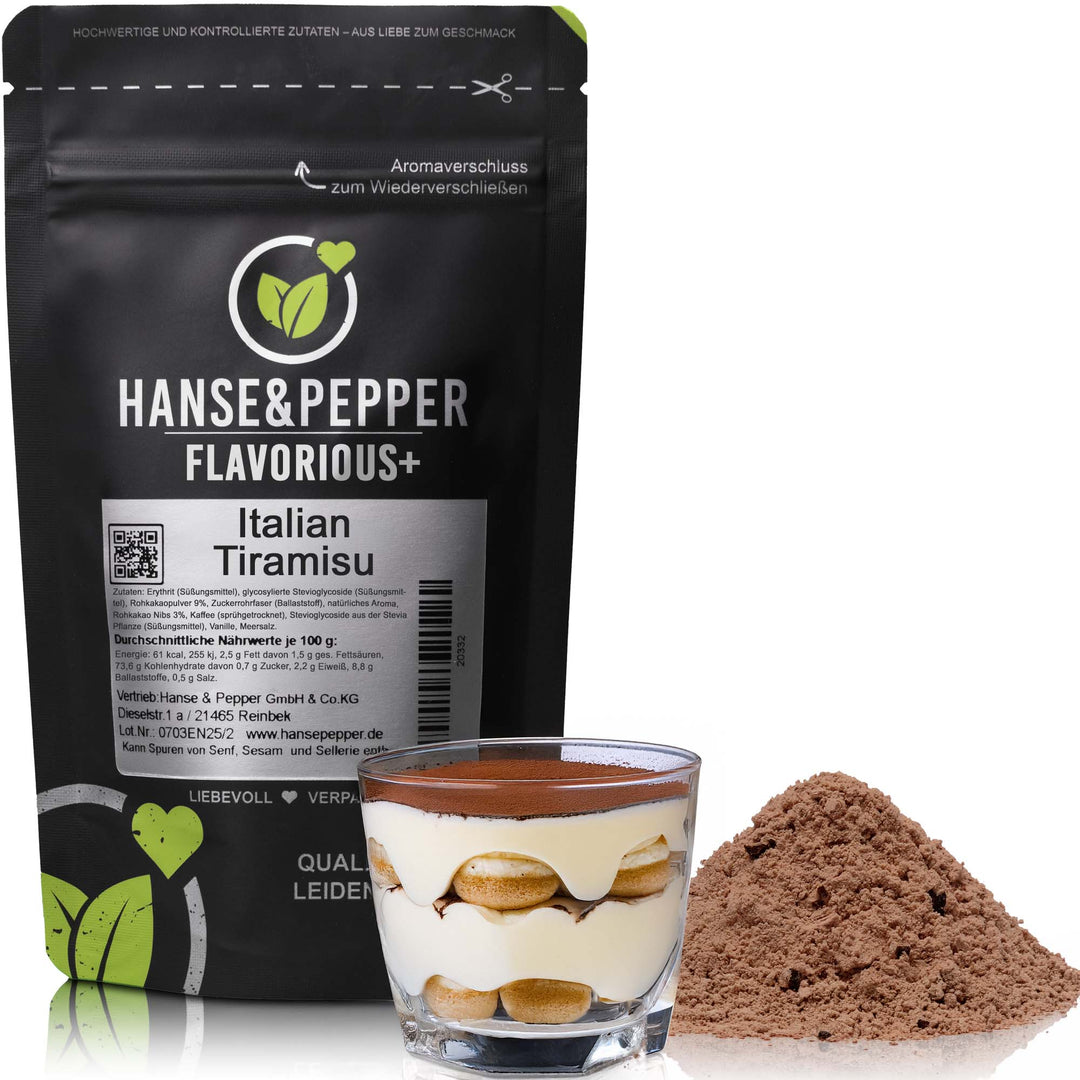 Flavorious+ Geschmackspulver - natürlich gesüßt mit Erythrit & Stevia