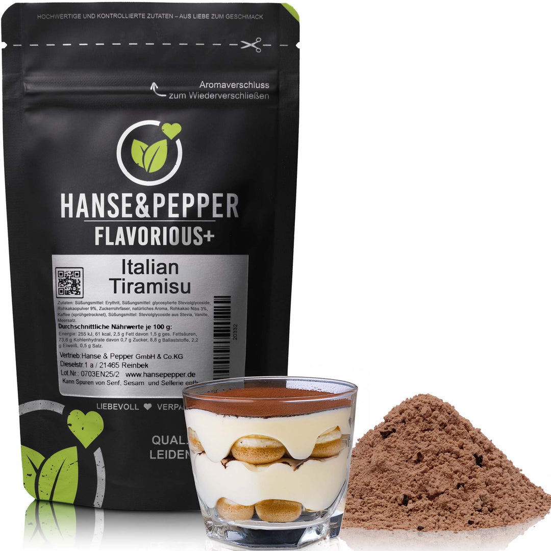 Flavorious+ Geschmackspulver - natürlich gesüßt mit Erythrit & Stevia