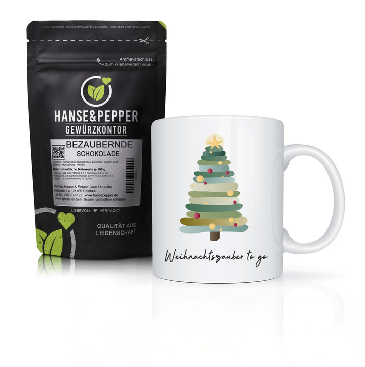 Bezaubernde Schokolade & Weihnachtsbaum Tasse – Das perfekte Festtagsgeschenk