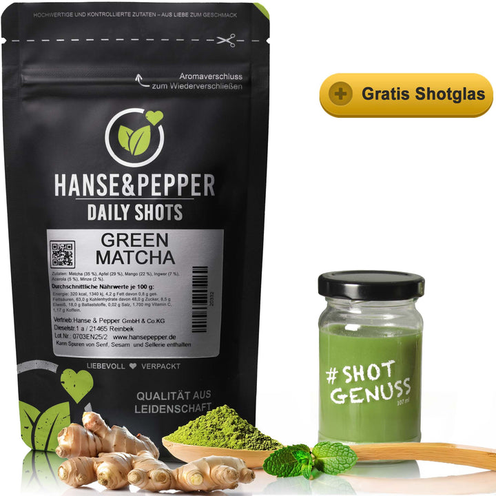 Green Matcha Shot Pulver