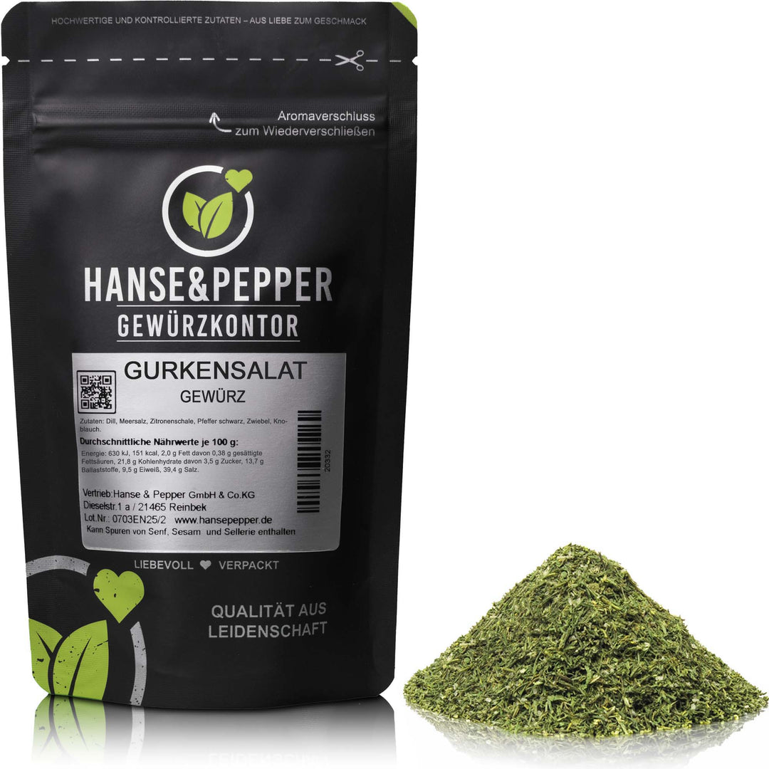Produkttüte mit Gurkensalat Gewürz