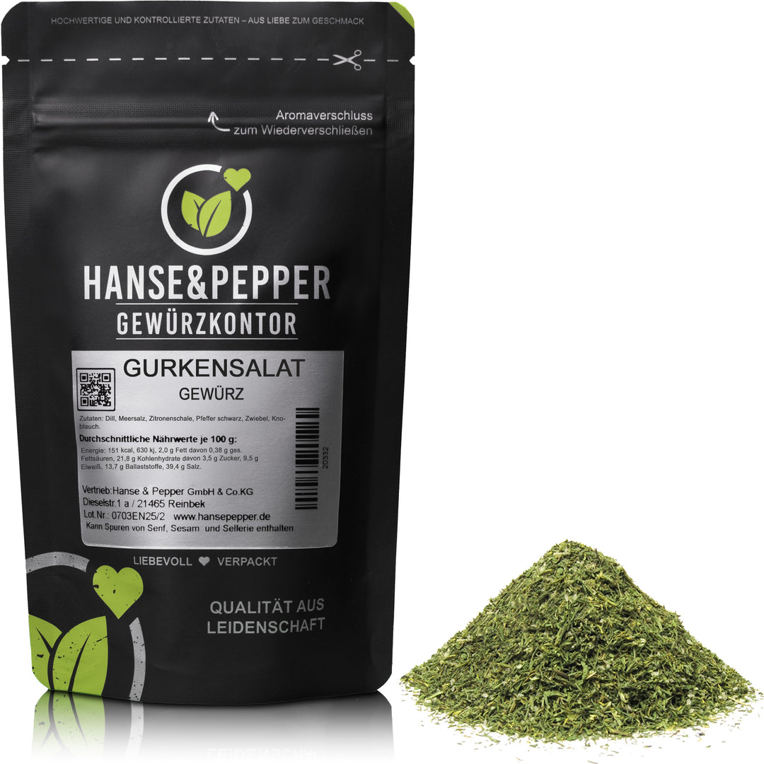 Produkttüte mit Gurkensalat Gewürz
