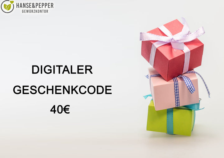 Digitaler Gutschein im Wert von 40 Euro