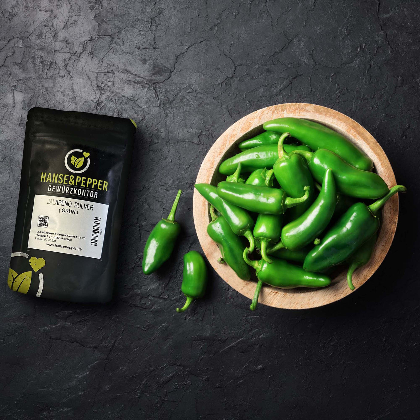 Jalapeno grün gemahlen