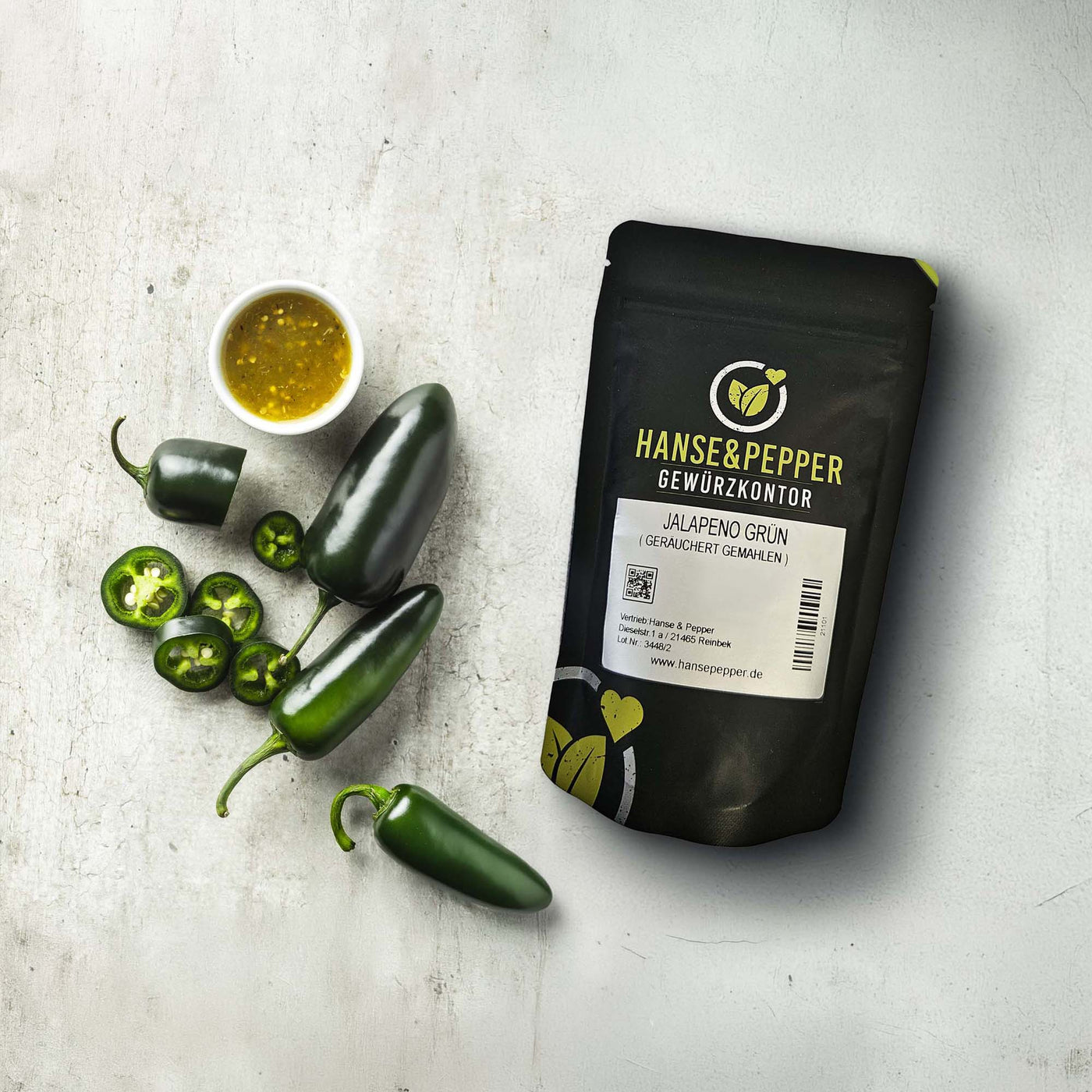 Jalapeno grün smoked gemahlen