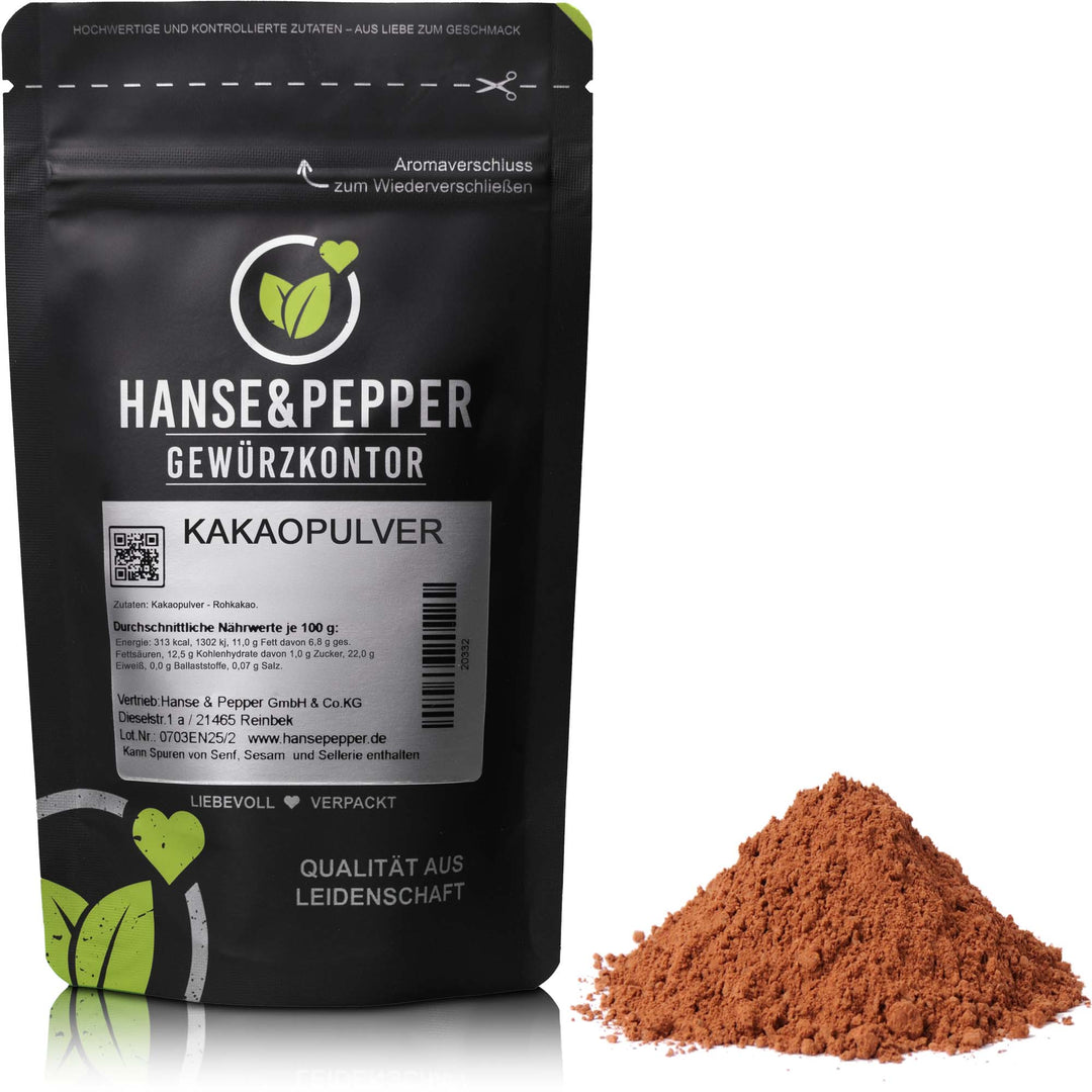 Produkttüte mit Kakaopulver