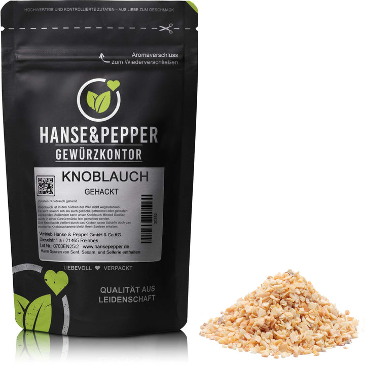 Knoblauch minced / gehackt