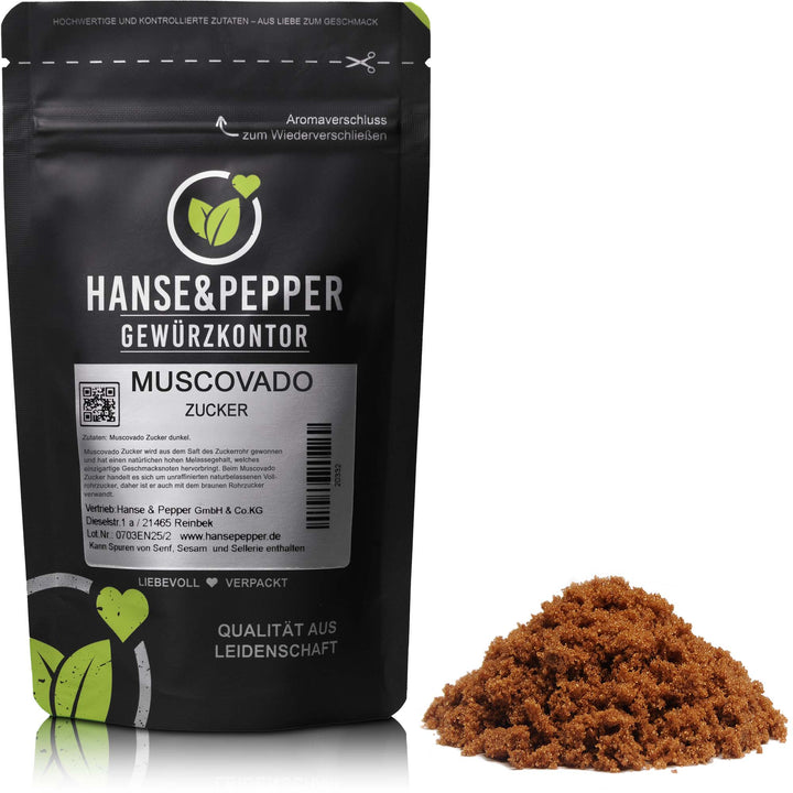 Produkttüte mit Muscovado Zucker