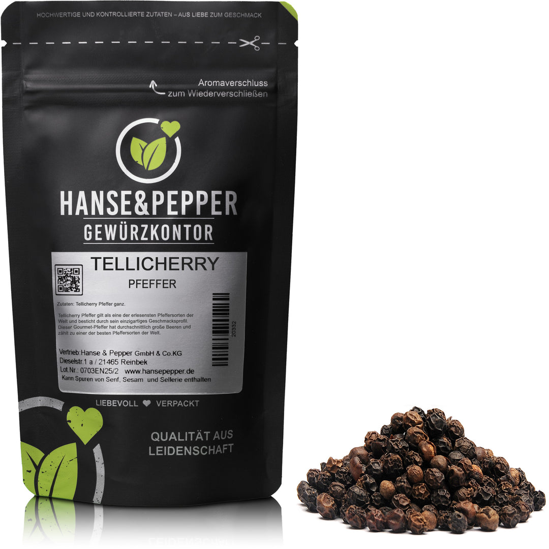 Produkttüte mit Tellicherry Pfeffer
